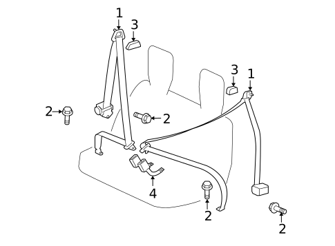 Third Row Seat Belts for 2013 Mitsubishi Outlander #0