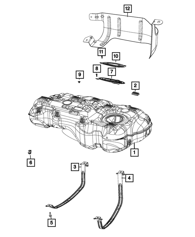 68439221AB - Fuel: Fuel Tank for Mopar Image
