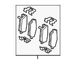 58302J5A00 - : Brake Pads Rear for Hyundai Image