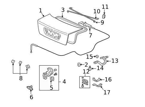 Lid & Components for 2004 Acura TL #0