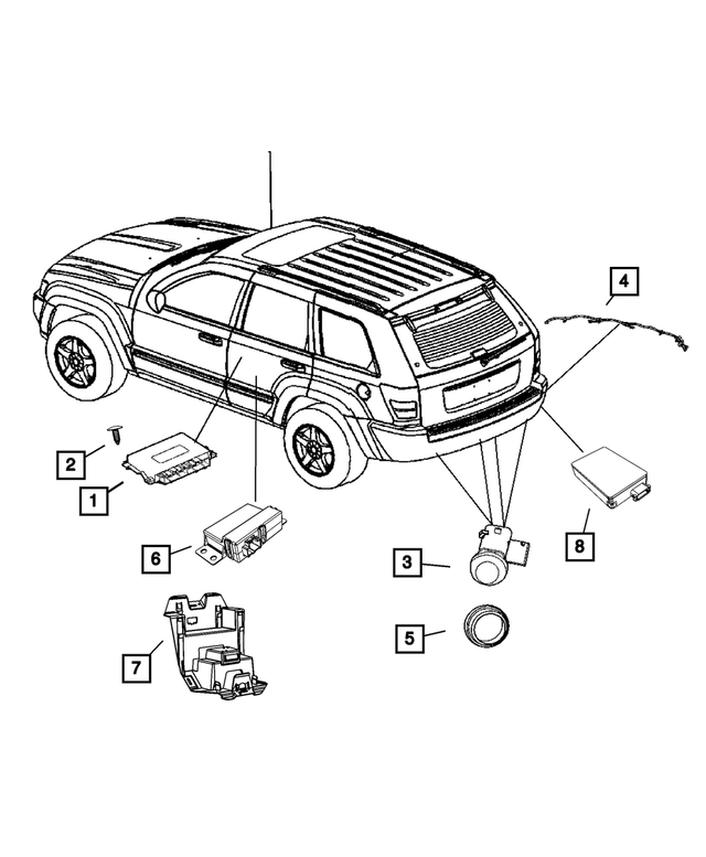 56054146AG - Electrical: Parking Assist Module for Mopar Image