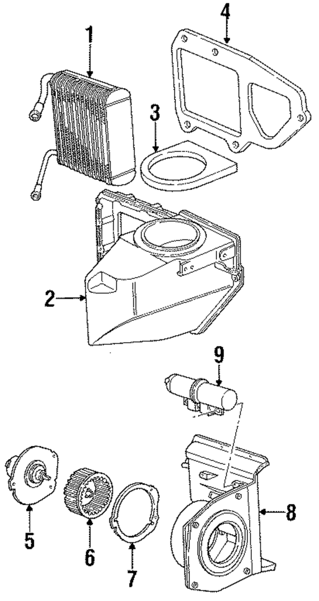 YK99 - HVAC: Evaporator Core for Ford: Aerostar Image