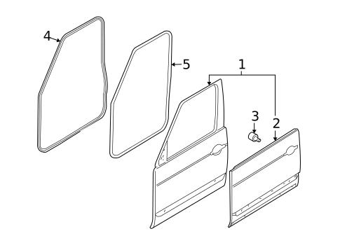 Door & Components for 2013 Land Rover LR4 #0