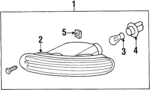 MR296329 - Electrical: Park Lamp Assembly for Chrysler: Sebring | Dodge: Avenger Image