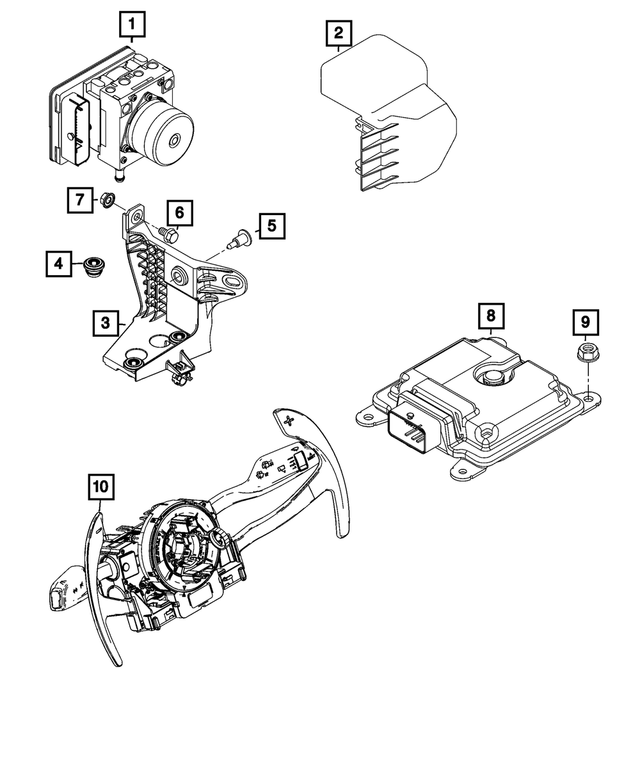 68667710AA - Electrical: Anti-lock Brake Control Unit for Mopar Image