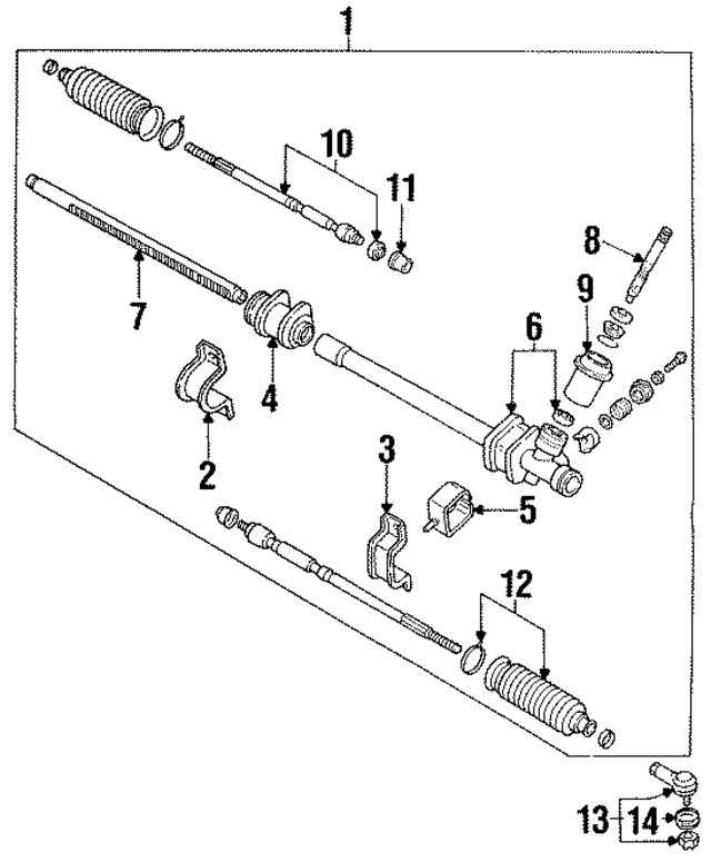 BF6732114 - : Inner Tie Rod Inner Bushing for Mazda Image