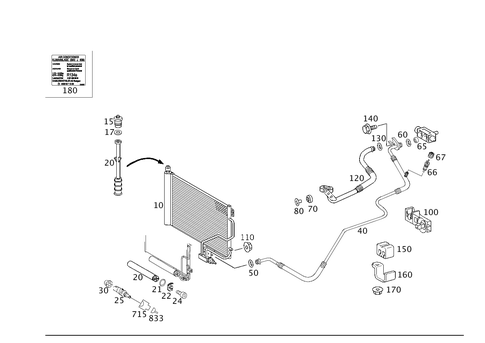 Refrigerant Line Arrangement for 2005 Mercedes-Benz CLK500 #0