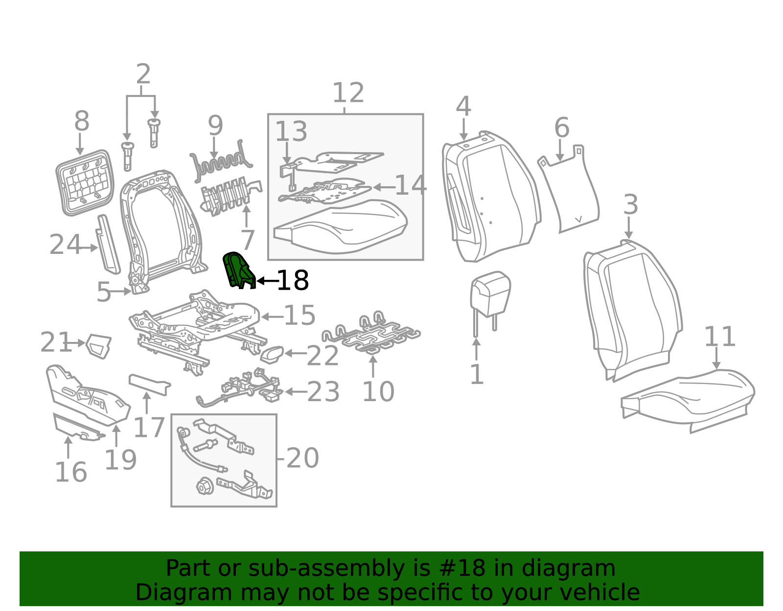 2010-2017 GM Jet Black Passenger Seat Adjuster Shield 20811558 | OEM ...