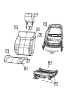 1FY501J8AA - Interior Trim: Front Headrest for Mopar Image