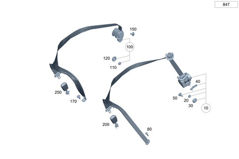 Seat Belt for 2025 Mercedes-Benz EQS 580 SUV #0