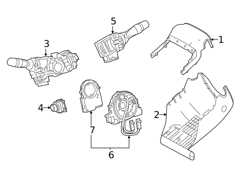 Shroud, Switches & Levers for 2020 Lexus NX300 #0