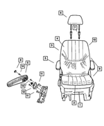 1AM601J1AB - Interior Trim: Cushion Cover And Pad for Chrysler: Town &amp; Country | Dodge: Caravan, Grand Caravan Image