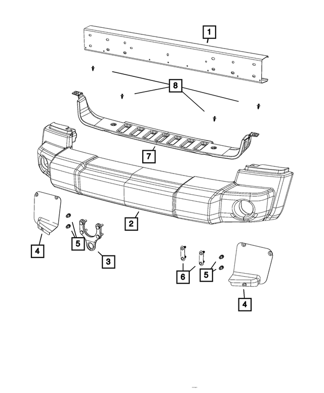 68003354AA - Frame, Bumper and Fascia: Bumper Bolt for Mopar Image