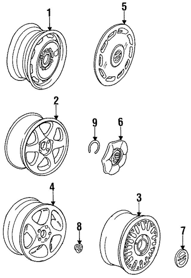 1343663 - : Hub Cap for Volvo Image