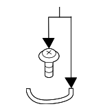 8X0898955A - Body: Air Deflector Mount Kit for Volkswagen: Arteon, e-Golf, Golf, Golf R, GTI Image