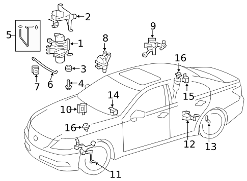 Ride Control Components for 2015 Lexus LS460 #0