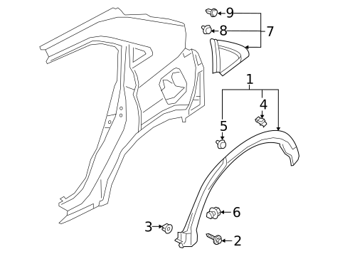 Exterior Trim - Quarter Panel for 2025 Mitsubishi Eclipse Cross #0