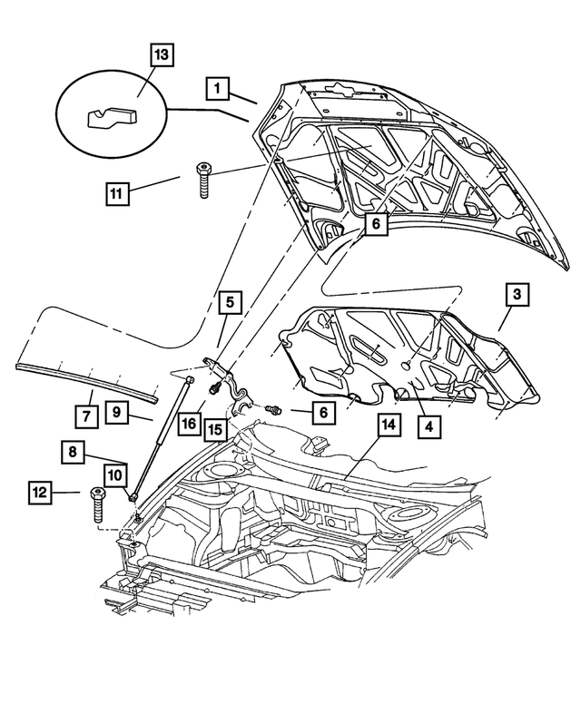 6502842 - Body Sheet Metal Except Doors: Push Pin for Mopar Image