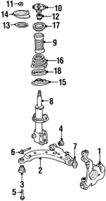88946422 - Suspension: Upper Mount for Chevrolet: Venture | Oldsmobile: Silhouette | Pontiac: Grand Prix, Trans Sport Image