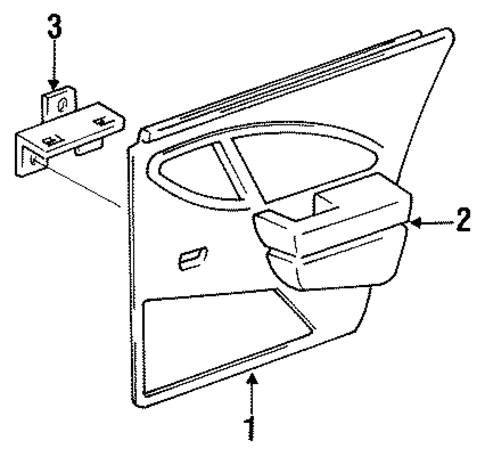 Rear Door Trim for 1991 Chevrolet Cavalier #0