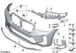 51117886555 - : Trim Cover, Bumper, Primed, Front for BMW Image