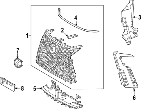 Grille & Components for 2025 Lexus LX700h #0