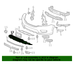 2013-2015 Honda Accord Sedan Front Lower Bumper Grille – Textured Gray Honeycomb – Fits LX, EX, EX-L (No Adaptive Cruise)