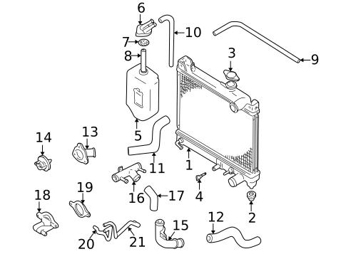 Thermostat & Housing for 1999 Chevrolet Tracker #0