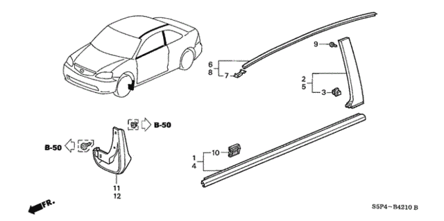 Molding for 2001 Honda Civic #0