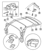 RH80VXLBD - Body Sheet Metal Except Doors: Folding Top Slingwell for Mopar Image