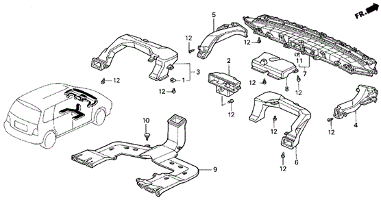 Duct for 1997 Honda Odyssey #0