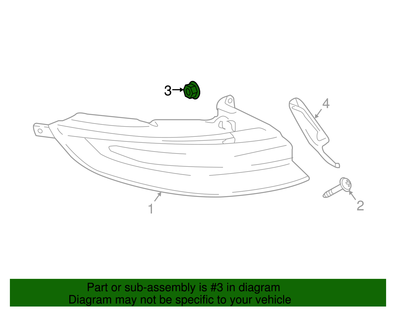 Tail Lamp Assembly Nut - Porsche (N-908-877-03)