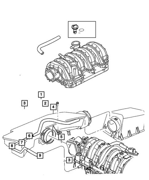 Crankcase Ventilation for 2005 Jeep Grand Cherokee #0