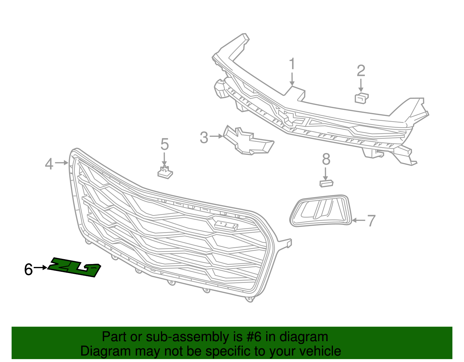 2010-2024 Chevrolet Camaro Front Grille Z21 Emblem 22830717