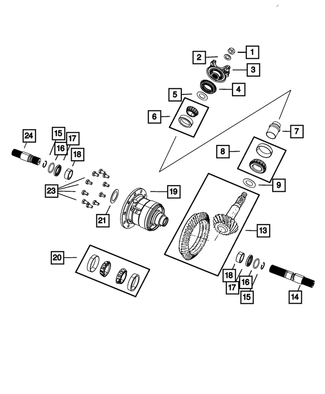 5013882AA - Rear Wheel Drive; Differential and Drive Line: Differential Shim Kit for Mopar Image