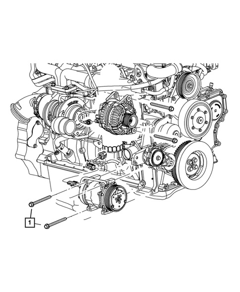 Air Conditioner Compressor and Mounting for 2009 Dodge Ram 2500 #1