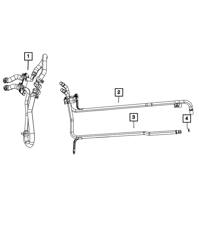 68304649AB - : Heater Supply And Return Hose And Tube for Mopar Image
