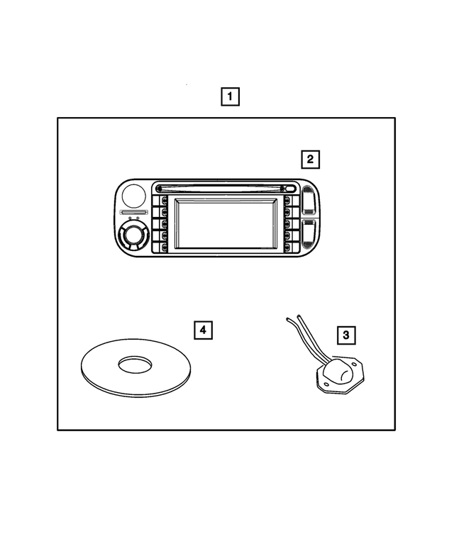 56038629AI - Mopar Accessories - Component Parts: Am/fm Cd W/nav/dvd &amp; Cd-ctrl Radio for Mopar Image