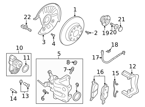 Rear Brakes for 2015 Volkswagen Golf #6