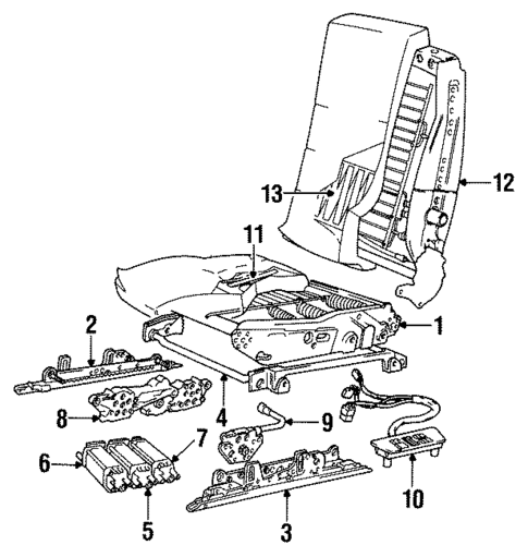 Power Seat Tracks & Components for 1989 Volvo 760 #0
