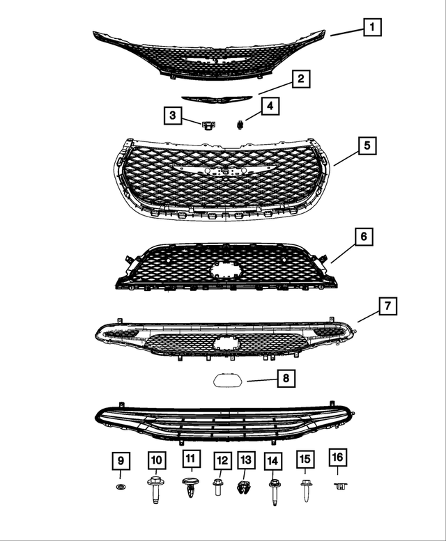 6WR86XXXAA - Exterior Ornamentation: Adaptive Cruise Control Cover for Mopar Image image