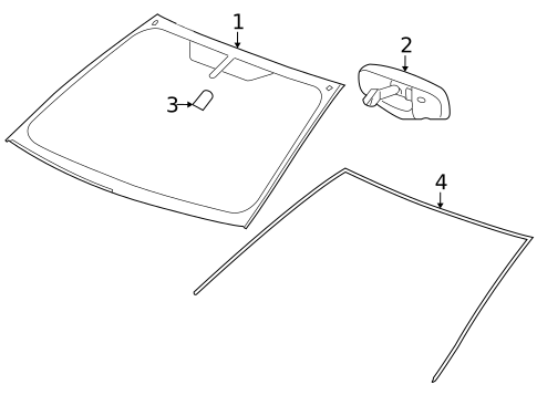 Glass - Windshield for 2008 Saturn Aura #0
