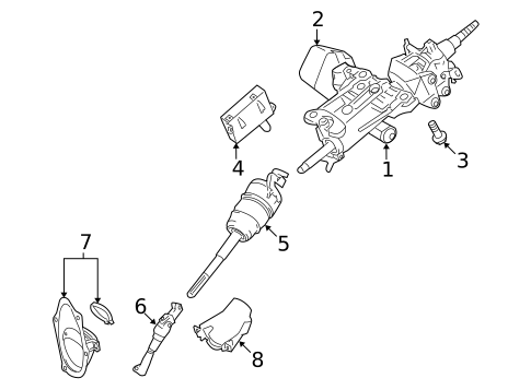 Steering Column Assembly for 2018 Lexus GS450h #0