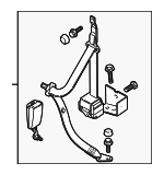 EVL000450PMA - : Seat Belt Assembly for Land Rover: Discovery Image