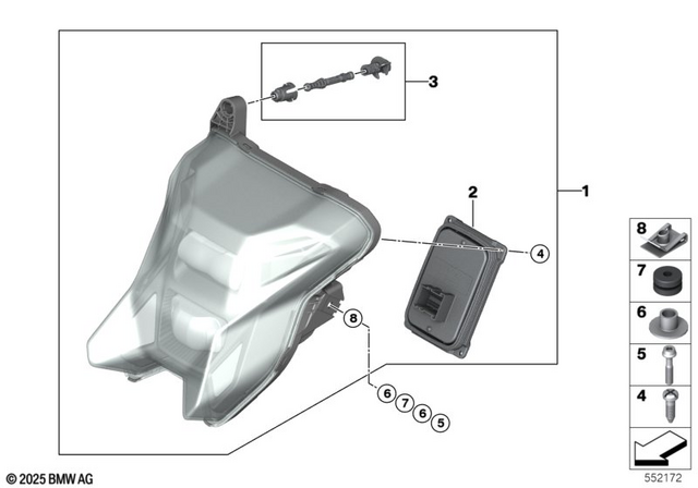 63129899917 - Lights: Control Unit Headlight - Flc min for BMW-Motorrad Image