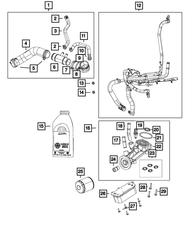 68359815AA - Engine: Coolant Bottle Return Hose for Mopar Image image