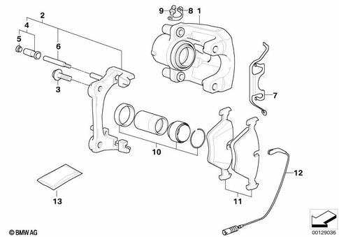 Rear Brake / Brake Pad / Wear Sensor for 2004 BMW X3 2.5i #0