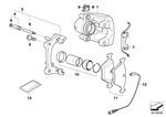 34216765883 - Brakes: Caliper Housing Left for BMW Image