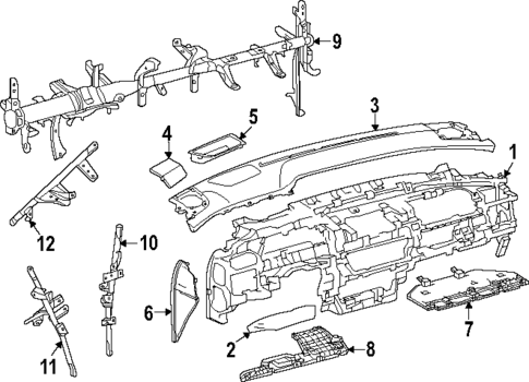 Instrument Panel for 2025 Toyota Grand Highlander #0