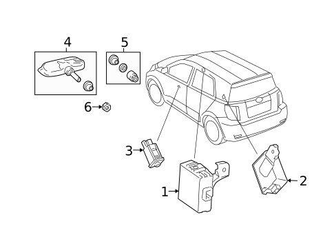 Tire Pressure Monitor Components for 2009 Scion xD #0